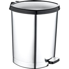 Gy Atelier Ayak Pedallı Gri-Metal Görünümlü Çöp Kovası 20 Litre Büyükboy Çıkabilen Iç Kova Ø33 H:40 Geniş Hazne