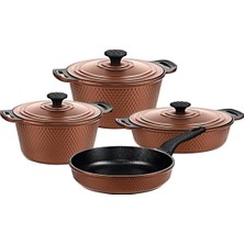 Gy Atelier Triana 7 Parça Granit Döküm Tencere Seti Bronz 3536