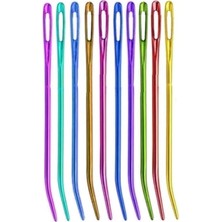 Gy Atelier Kıvrımlı Plastik Yün Iğnesi 12 cm 10 Adet 1 Paket Plastik Dikiş Dokuma Iğnesi Kavisli Iplik Iğne Goblen