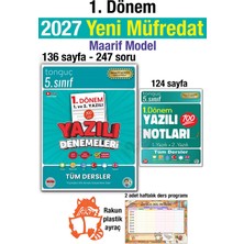 Tonguç Akademi 5. Sınıf 2027 1. Dönem Yazılı Denemeleri Notları Maarif Model Yeni Müfredat