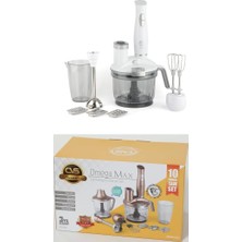 Gy Atelier Omega Max 1500W Çok Fonksiyonlu Blender Seti, 10 Parça, Beyaz DN-1283-BEYAZ