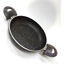 Gy Atelier Mükemmel Kalite Granit 22 cm Çapında 3 mm Kalın Aliminyum Granit Kaplama Iki Kulplu Yumurta Tavası