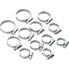 Gy Atelier ® 10'lu Metal Hortum Kelepçesi Seti – 8-18 mm / 11-20 mm / 13-23 mm / 18-25 mm / 14-27 mm | Ayarlanabilir Paslanmaz Çelik Kelepçe Seti, Su – Hava – Yağ Hatları Için
