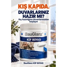 Bauglanz 1.5 KG Akrilik Küf Önleyici Boya Mat Beyaz Renk ile Dış Mekan ve İç Mekan Uyumlu