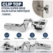 FREKANS Blum 71B9750 CLIP TOP BLUMOTION Süper Deve Kalın Kapak Dolap Menteşesi