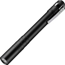 Gy Atelier 3 Mod Şarjlı LED Kalem Tipi El Feneri Zoomlu Flaşörlü Polis Feneri 5 Watt Beyaz Işık 300 Lümen