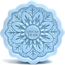 Gy Atelier Büyük Mandala Model Silikon Kalıp 14 cm Epoksi Dekoratif Kalıp