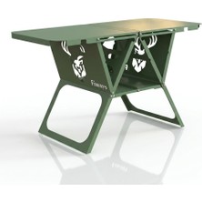 Gy Atelier Axis Katlanır Metal Kamp Masası, 85X41 cm Bahçe Balkon Sehpası, Ağır Hizmet Vanlife Pişirme Istasyonu, Tır Brandası Kumaşından Yapılma Çanta