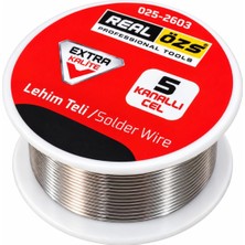 Gy Atelier Real Özs Profesyonel Lehim Teli 5 Kanallı 025-2603 Solder Wire Elektronik Devre Kartı Kablo Tamiri, Hobi, Atölye, Teknik Servis ve Elektronik Lehimleme Uygulamaları Için Lehim Teli Tekli Ürün