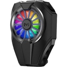 Gy Atelier Super Soğutucu 6000 Devir Rgb Işıklı Kasırga Telefon Soğutucu Elefon Soğutma Fanı Radyatör Soğutucu