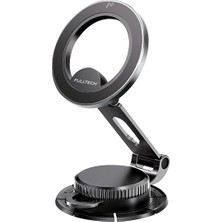 Gy Atelier FHD25 Magsafe Manyetik Araç Içi Telefon Tutucu 360° Döner Dashboard &amp; Cam Uyumlu Katlanabilir Telefon Standı