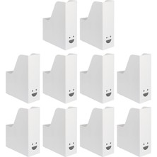 Gy Atelier Tjabba Hafif Temel Dergi Dosyaları, Beyaz, Oluklu Mukavva, 30X25X10 Santimetre - 10'lu Set