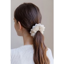 Katia & Bony Dantelli Peluş Lastik Toka Bej