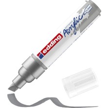 Tr 5000 Akrilik Markör Geniş - Gümüş - 1 Su Geçirmez Akrilik Markör - Kesik Ucu 5-10 mm