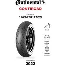 Continental Contiroad 120/70 ZR17 58W Ön Motosiklet Lastiği (2022)