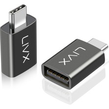 Gy Atelier USB 3.1 To Type-C 10GBPS Veri Aktarımı 3A Hızlı Şarj ve Data Aktarımı Çevirici Dönüştürücü Otg Adaptör Space Gray Otgks
