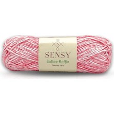 Softee Raffia Yumuşak Rafya Ip Çok Renkli Kağıt Ip El Örgü Ipi Pembe Batik