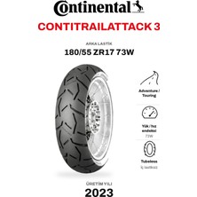 Continental Contitrailattack 3 180/55 ZR17 73W Arka Motosiklet Lastiği (2023)
