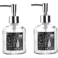 Gy Atelier Banyo Seti Cam Sıvı Sabunluk 2 Adet,siyah Etiketli 300ML 7,6X15,5CM