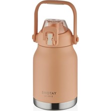 Gy Atelier Çelik Termos Matara Phone Holder 1000ML Somon