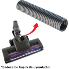 Gy Atelier Kiwi Kvc 4040 Uyumlu Şarjlı Dikey Süpürge Emici Başlık Ara Hortumu, Gri
