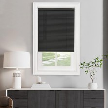 Gy Atelier Akülü Işık Filtreleme Mini Stor Perde - 76 cm Uzunluk, 150 cm Yükseklik, 2,5 cm Çıta Boyutu - Siyah - Akülü Gıı Morningstar Yatay Pencere Panjurları Achim Home Decor Tarafından