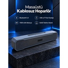 MiraLive Yatay Formlu Telefon Standlı Type C Şarj Girişli Bluetooth Masaüstü Ses Sistemi