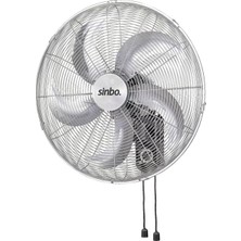 Gy Atelier Sinbo 20 Inç SF-6793 Duvar Vantilatörü / 130 Watt 5 Kollu Metal Pervane Yüksek Salınım Özelliği