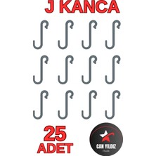 Gy Atelier 25 Adet Siyah Plastik Askı J Kanca Mutfak ve Banyo Için Aksesuar J Askılık