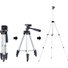 Tr Telefon ve Kamera Tutucu Tripot Ayak 105 cm (Telefon Tutuculu) 3110 Prof. Fotoğraf Video Çekim