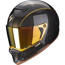 Scorpion EXO HX1 Carbon SE Retro Motosiklet Kaskı Siyah  Altın