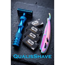 Qualis S7 Full Metal Tıraş Makinesi + U3 Full Metal Ustura + 20 Adet Platinum Yaprak Jilet