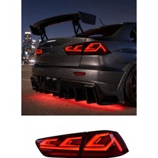 X Power Tuning Mitsubishi Lancer 2009.2016 Uyumlu Kırmızı 3D V3 Dizayn LED Stop