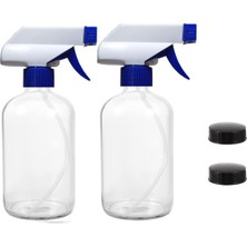 Gy Atelier Sampex Boş Fısfıs Sprey Plastik Şişe 500 ml 2 Adet Şişe ve 2 Adet Kapak [kimyasala Dayanıklı]