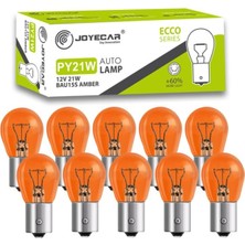 Gy Atelier Joyecar PY21W BAU15S Amber Ecco Series Otomobil Lambası, 12V 21W,%60 Daha Fazla Işık, Turuncu, 10'lu Paket