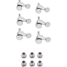 Gy Atelier Fender® »lockıng Stratocaster®/telecaster® Tunıng Machınes - Vıntage Buttons« Locking Stimmmechaniken Für Strat®/tele® - Vintage-Flügel - 18:1-6-Links - Farbe: Chrome