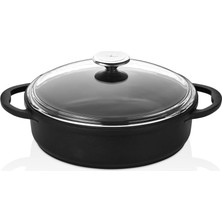 Tr Premium 2'li Set, 24 cm Karnıyarık Tencere ve 24 cm Tava, Siyah