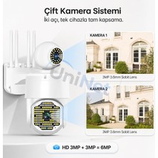 Tr ICAM365 Uyumlu 6 Mp Çift Lensli Wifi Ptz Güvenlik Kamerası