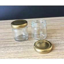 Gy Atelier Mobilreyon - 50 Adet 40 cc Cam Kavanoz - Gold Kapak - Hediyelik, Hobi, Düğün, Nişan-Mini Kavanoz