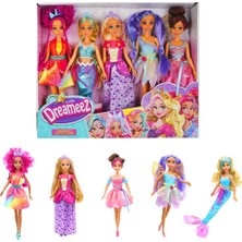 Sunman Dreameez 81031 Fantasy Prenses Bebekler 5'li Set (32 cm Eklemli Oyuncak Bebek)
