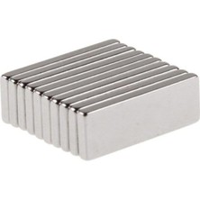 Gy Atelier Dünya Magnet 10 Adet 30 mm x 10 mm x 3 mm Köşeli Süper Güçlü Neodyum Mıknatıs