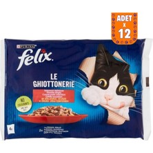 Tr Multipack Sığır Etli ve Tavuklu Yetişkin Kedi Yaş Maması, 4X85 Gr, 12 Adet