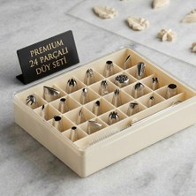 Gy Atelier Premium 24 Parçalı Düy Seti, Paslanmaz Çelik, Farklı Şekillerde Uçlar, Saklama Kutusu ile