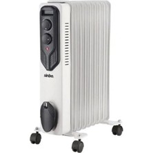 9 Dilimli Yağlı Radyatör Soba - Isıtıcı Turbo Isıtma 3 Kademe Isı Ayar - Ayarlanabilir Termostat 800-1200-2000W SFH-6937