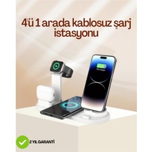 Tr My Best Store 4 Cihazı Aynı Anda Şarj Edebilen Kablosuz Şarj Istasyonu Çok Yönlü ve Prati