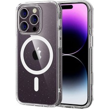 Ulu Pazarlama Apple Iphone 16 Pro Max Combo Simli Magsafe Kapak - Şeffaf