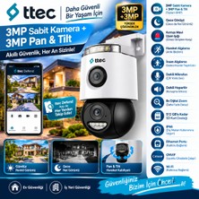 Ttec Pt6 6mp (3mp+3mp) Dış Ortam Dual Pt Wi-Fi Kamera (Tss)