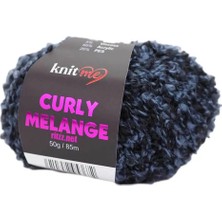 Knit Me Curly Melange KCM55 Mavi Melanj