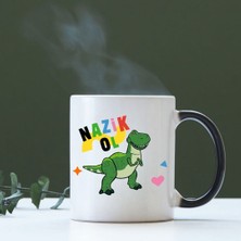 Çılgıntrend Dinozor Temalı Renk Değiştiren Sihirli Kupa Bardak