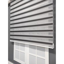 Gy Atelier Peraper Perde Siyah Gri Geçişli Zebra Stor (240X150)